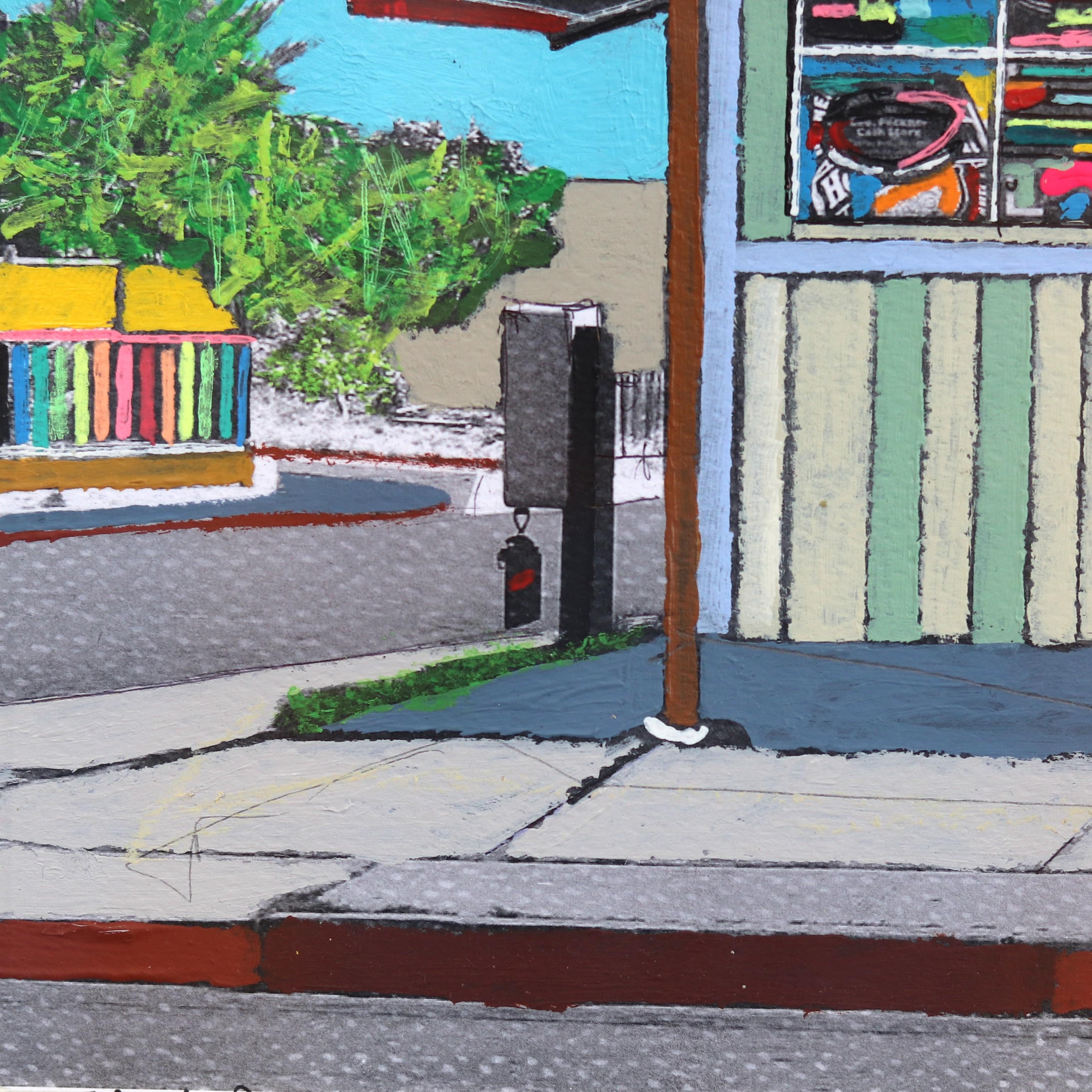 Market de Santa Cruz - Encadré Original Urban Colorful Authentic Environment Art en vente 4