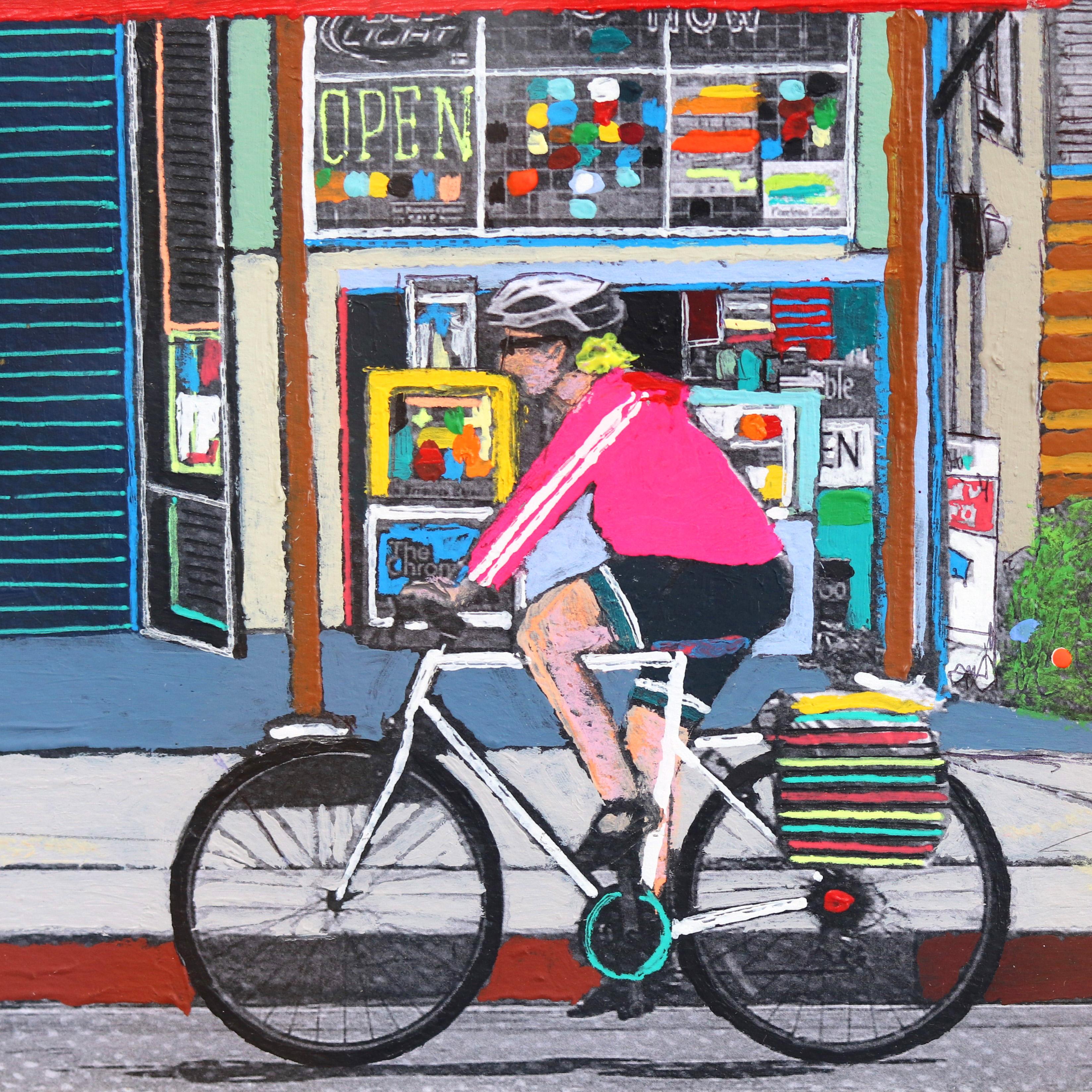 Santa Cruz Market - Framed Original Urban Colorful Authentic Environment Art For Sale 5