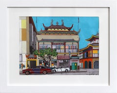 Spring Time, Chinatown - Original Colorful City Still Life Pop Artwork