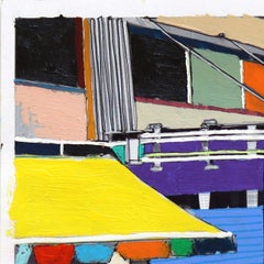 Stone Avenue Tucson- Colorful Figurative Still Life Mixed Media Artwork on Paper