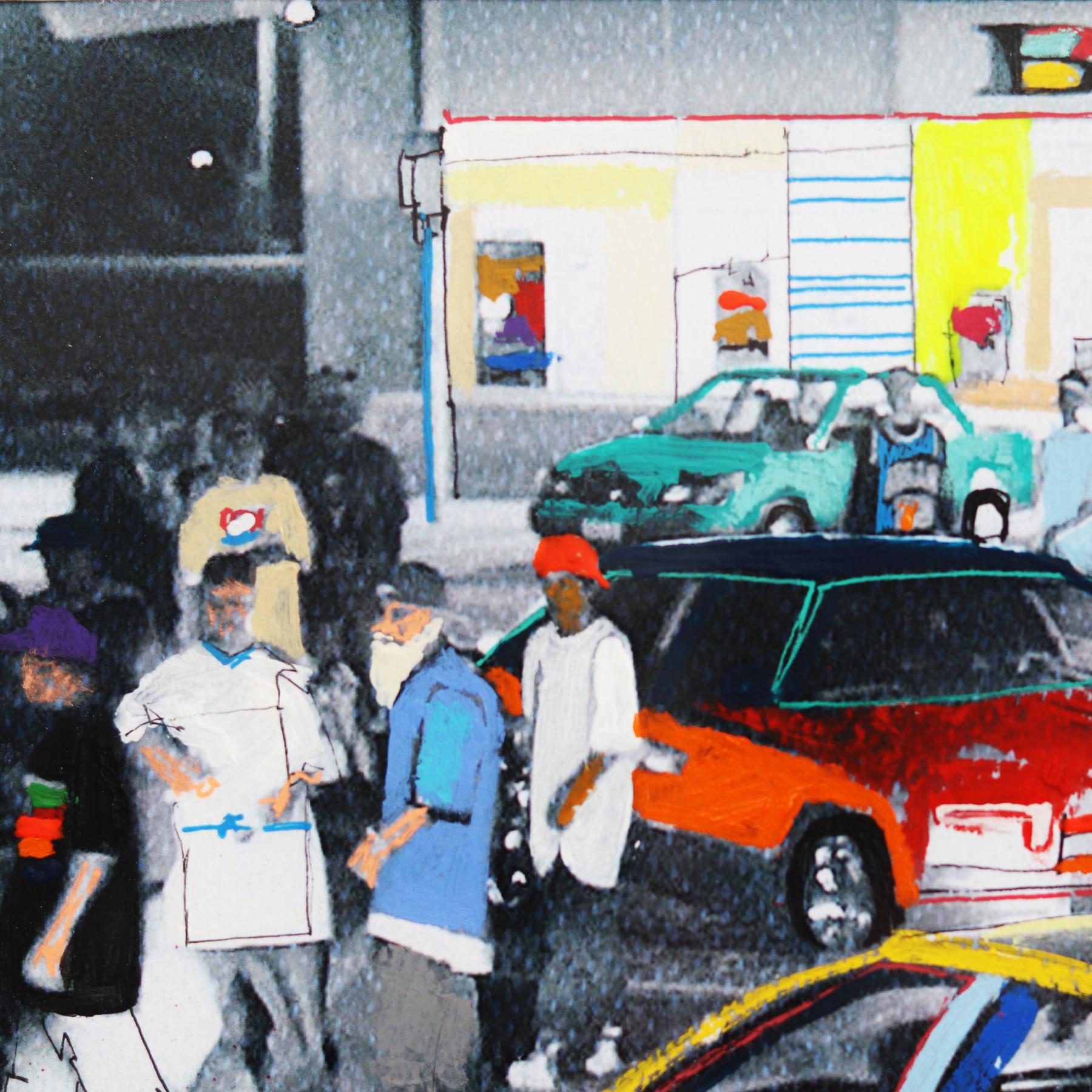 Italian artist Fabio Coruzzi merges painting and photography into one imaginative image that offers a new outlook on an otherwise ordinary urban scene. His artworks represent an authenticity unlike any other: layered, textural, controversial, open