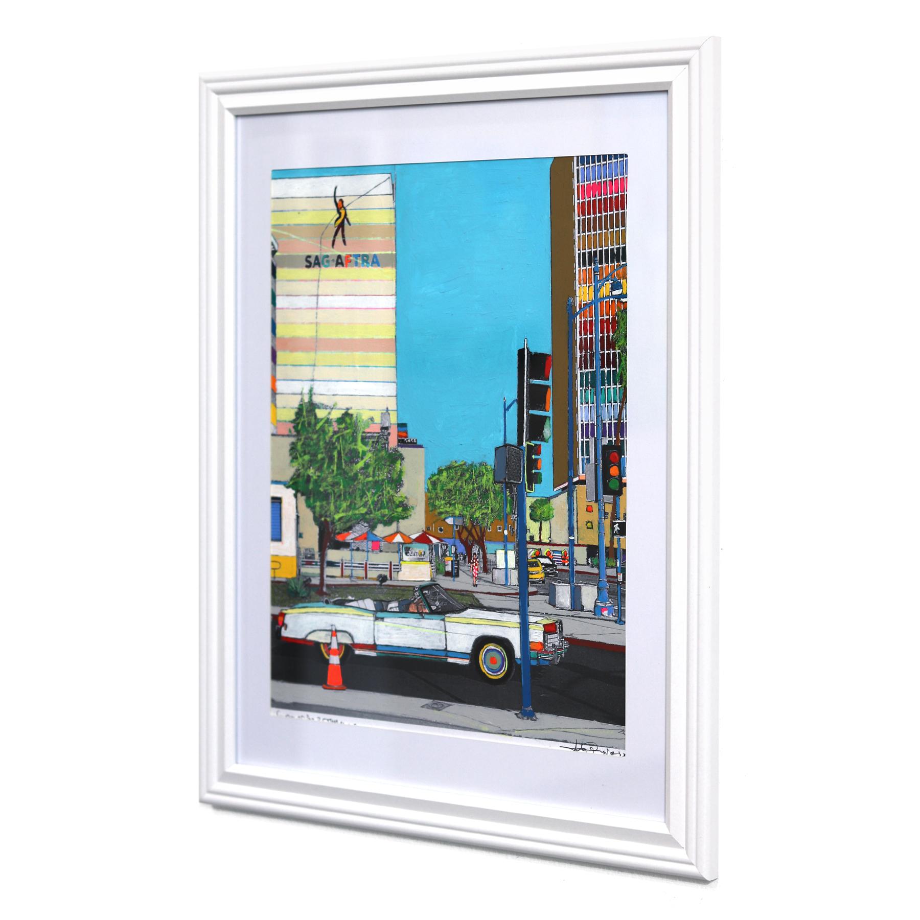 Tar Pit – Originales farbenfrohes abstraktes urbanes Stillleben-Kunstwerk in Mischtechnik in Mischtechnik im Angebot 1