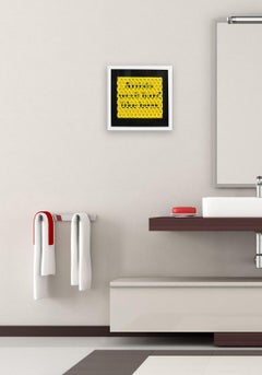 The Hive - Original Abstract Black Yellow Bee Inspired Mixed Media Pop Artwork