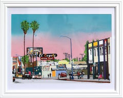 This is Beverly Blvd #38 - Nature morte urbaine colorée originale au coucher du soleil