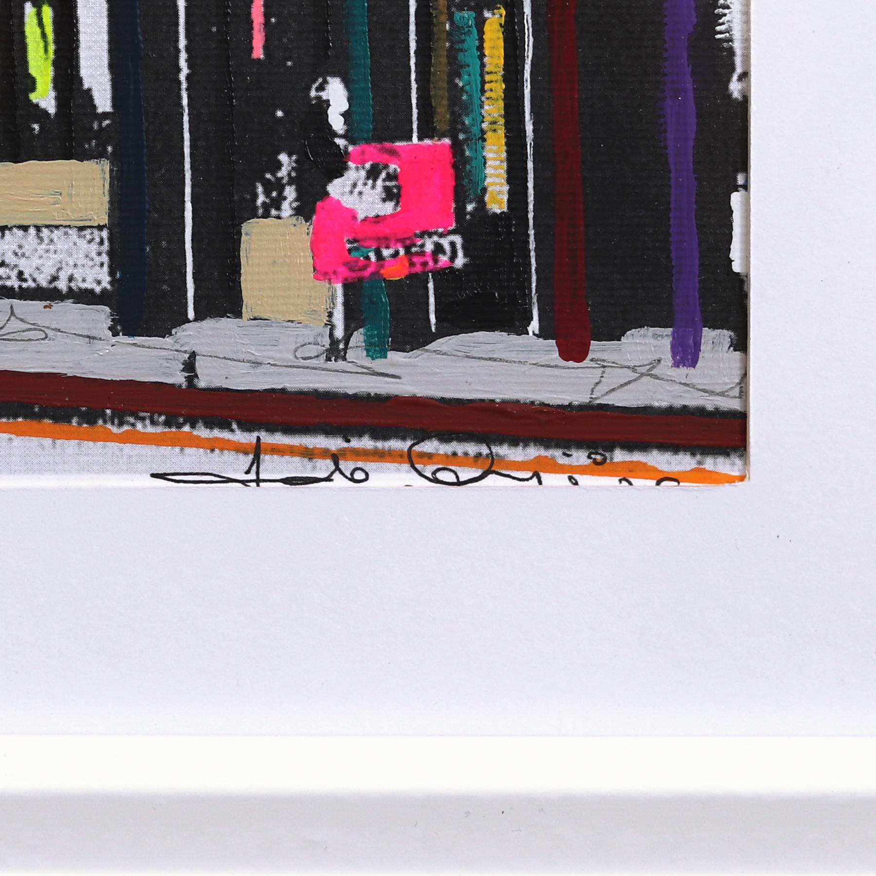 Dies ist Beverly Blvd #40 - Original bunte L.A. Landschaft Mixed Media Kunstwerk im Angebot 6