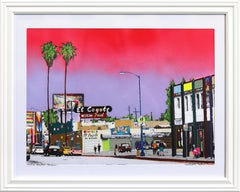 This Is Beverly Blvd #40 - Original Colorful L.A. Landscape Mixed Media Artwork