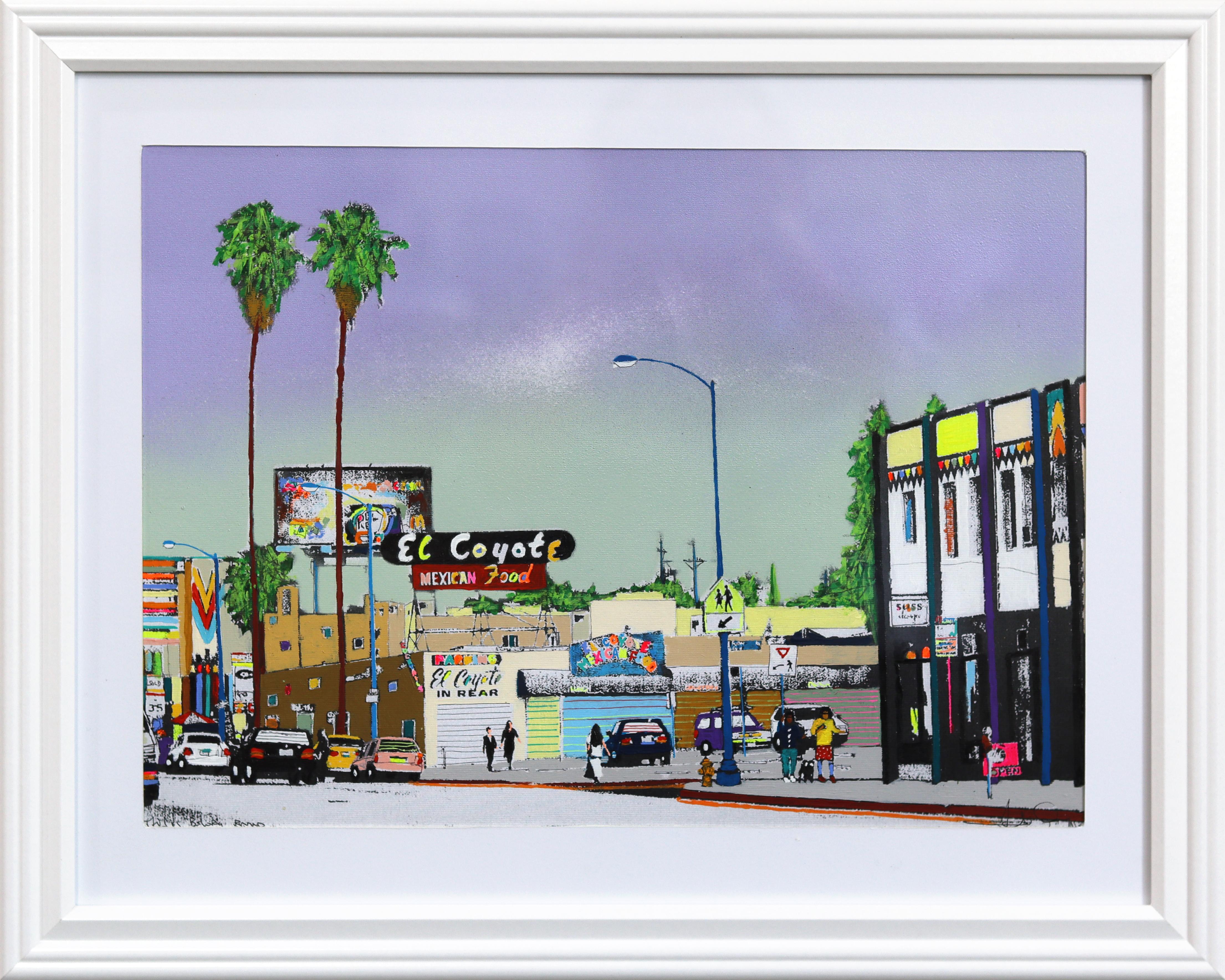 This is Beverly Blvd #42 - Original Abstract L.A. Landscape Mixed Media Artwork