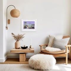 This is Beverly Blvd #43 - Color Drenched Urban Landscape Still Life Art Framed