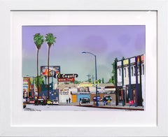 This is Beverly Blvd #43 - Color Drenched Urban Landscape Still Life Art Framed
