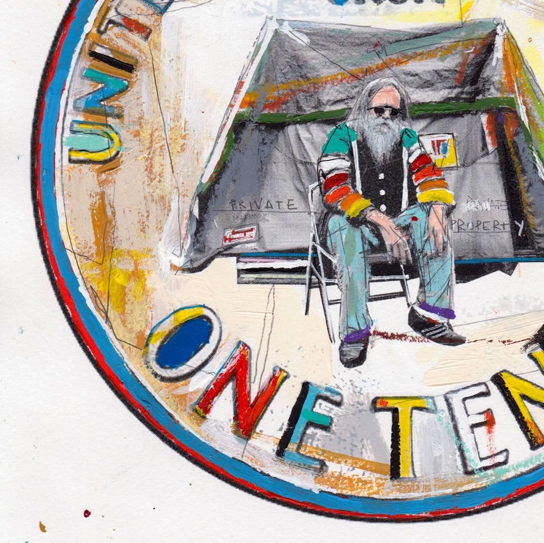 Untitled (One Tent ) - Pop Art Painting by Fabio Coruzzi