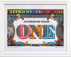 Wall St. Studies (In Greed We Trust II - Colorful Original Artwork on Paper