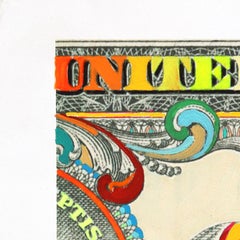Wall St. Studies (In Greed We Trust) III - Original Farbe durchtränkt Geld Kunstwerk