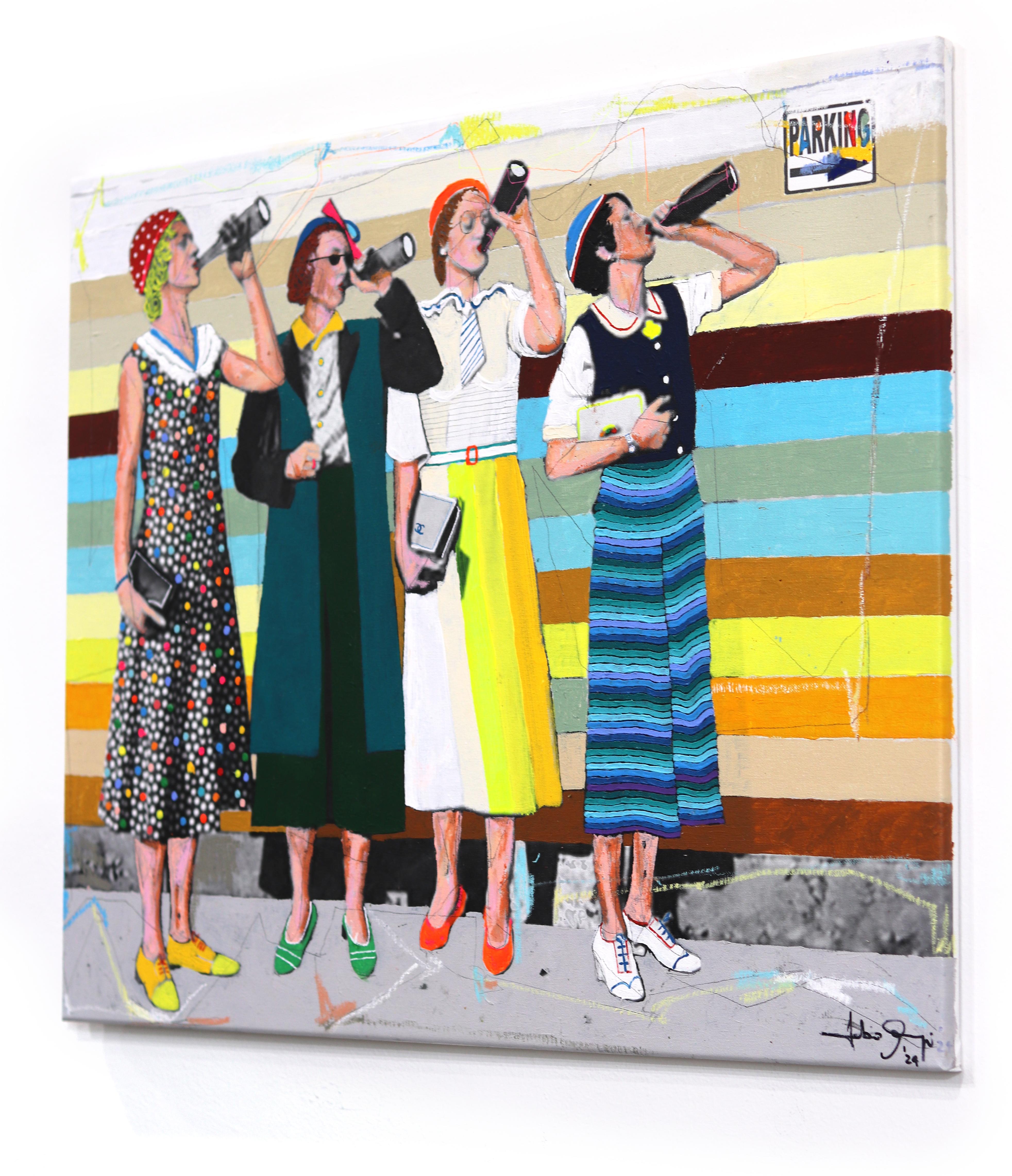 Empowering #18 - Colorido Arte Figurativo Original sobre Lienzo en venta 1