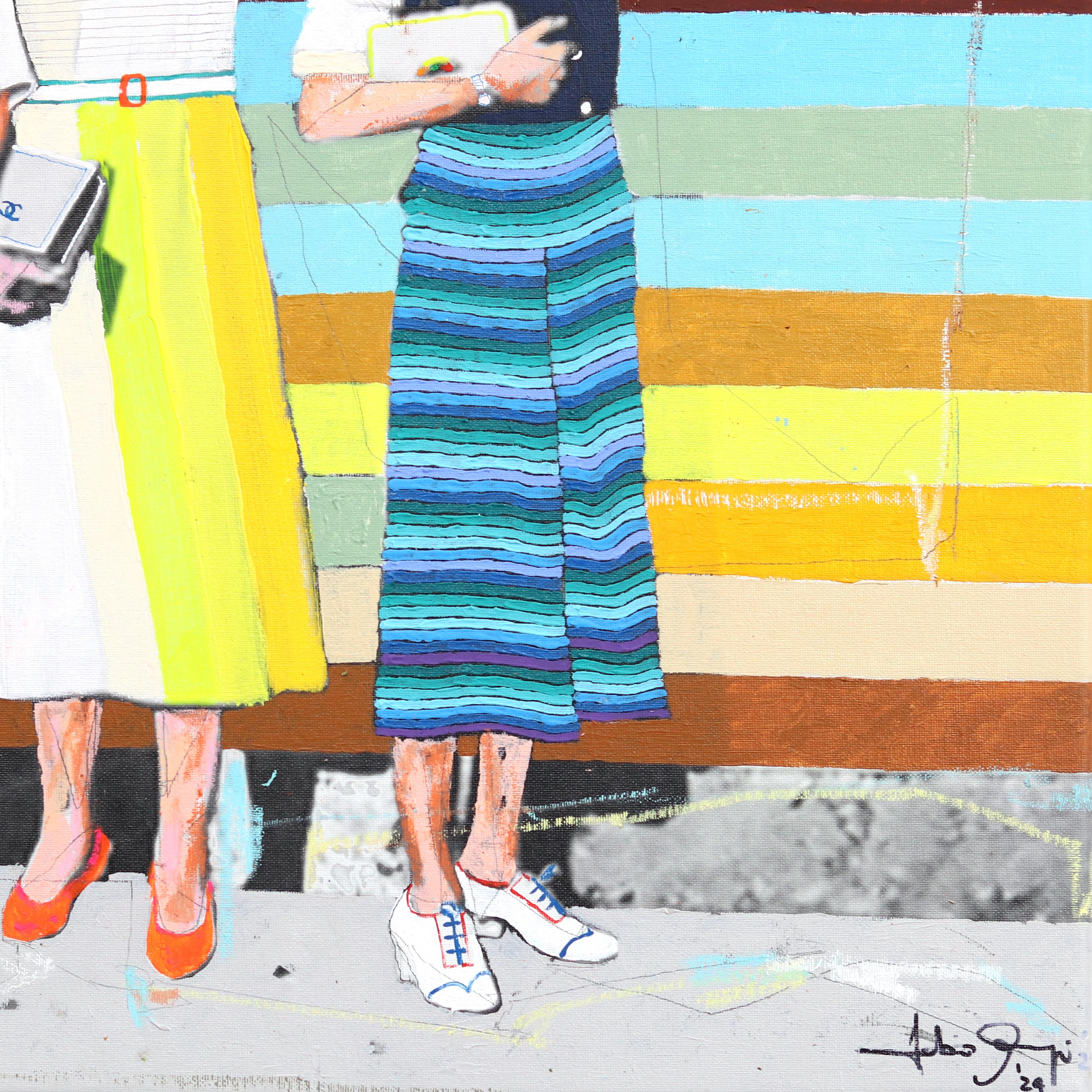 Empowering #18 - Colorido Arte Figurativo Original sobre Lienzo en venta 5