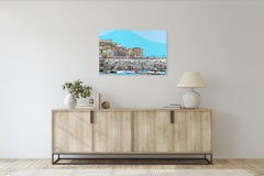 Napoli - Original Landscape Colorful Authentic Italian Beach City Painting