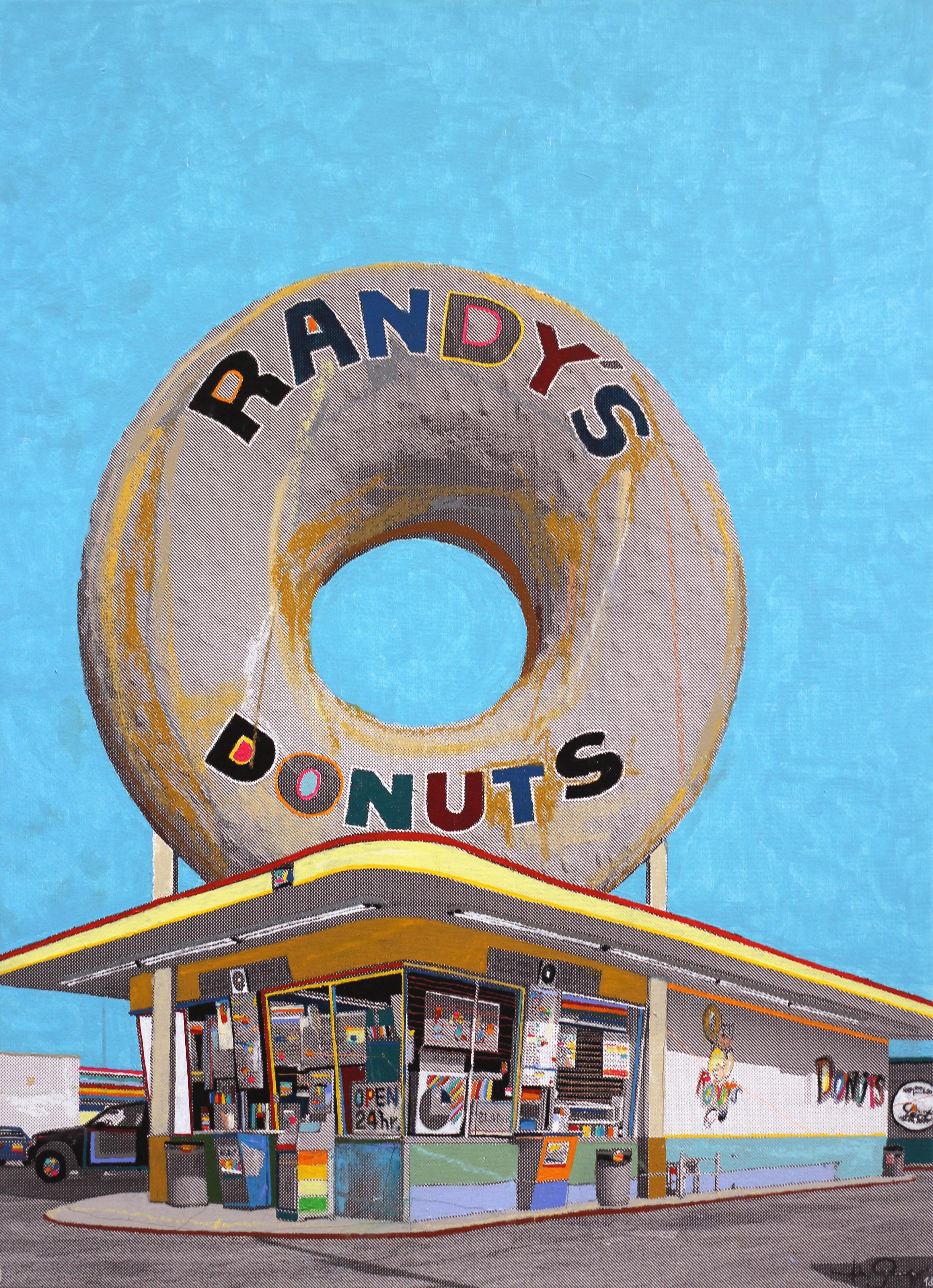 The Giant Donut in Inglewood - Mixed Media Art by Fabio Coruzzi
