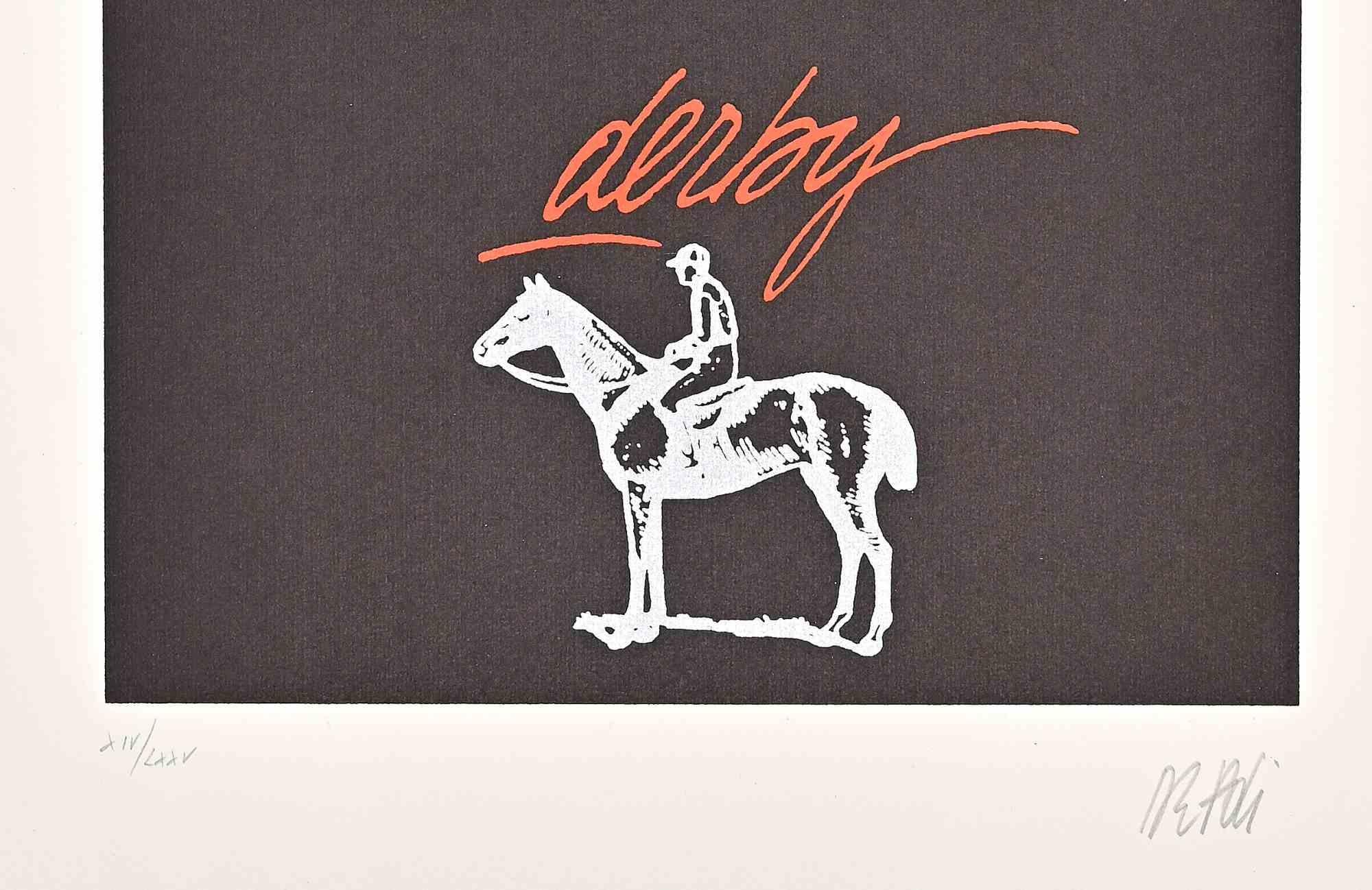 Derby - Lithograph by Fabio De Poli - Late 20th Century For Sale 1