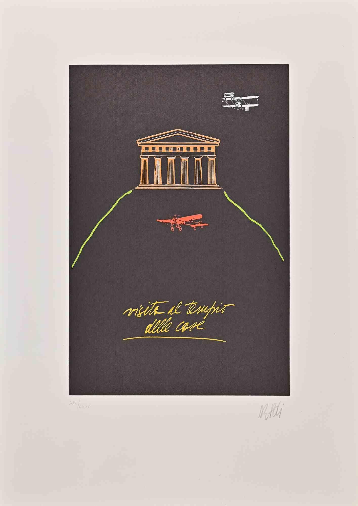 Temple is a lithograph print on ivory-colored cardboard realized by Fabio De Poli in the late 20th century.

Hand signed on the lower in pencil,  Numbered on the lower, edition of XXII/LXXV.

Very good conditions.
