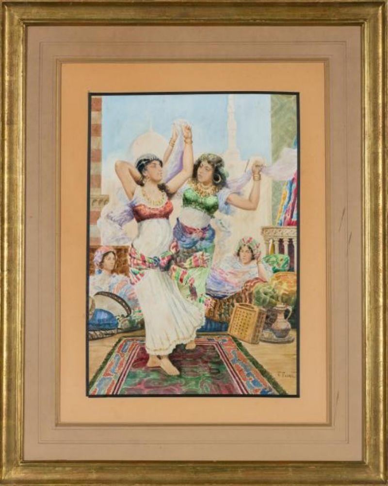 Islamic Fabio Fabbi ‘Italian, 1861-1946’ Pair of Orientalist Watercolors 