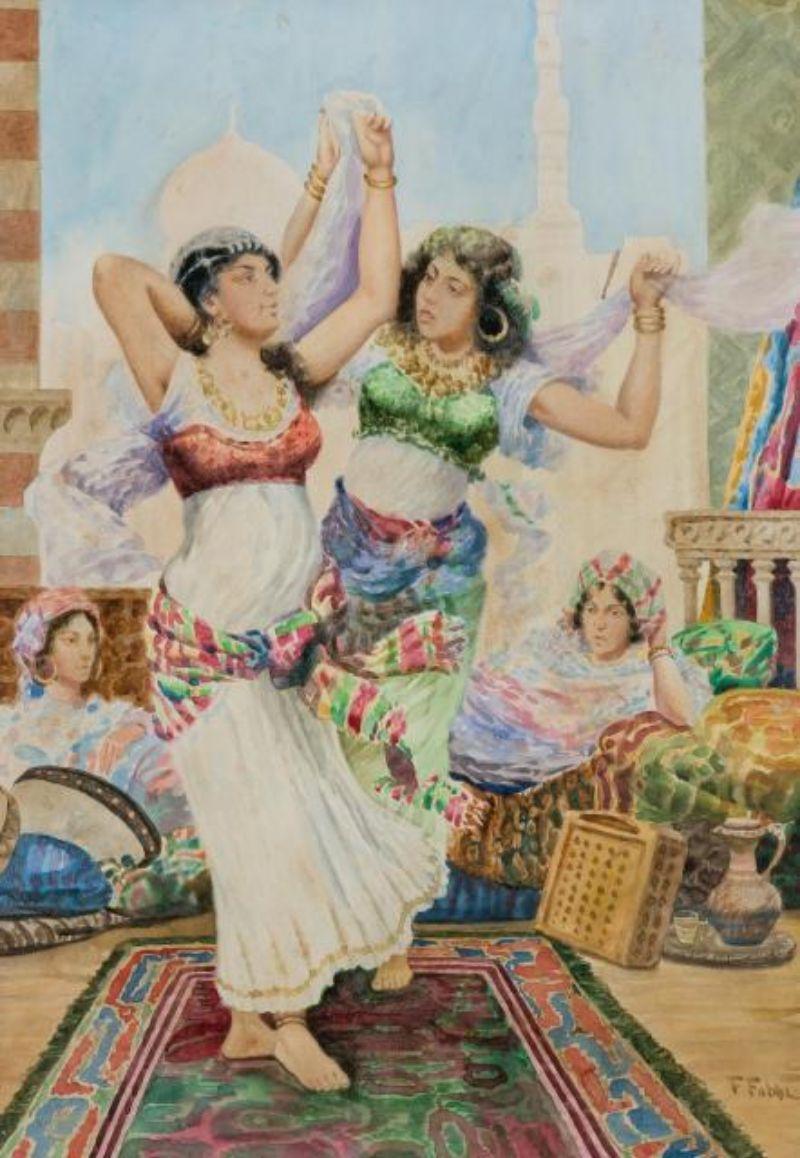Fabio Fabbi ‘Italian, 1861-1946’ Pair of Orientalist Watercolors 