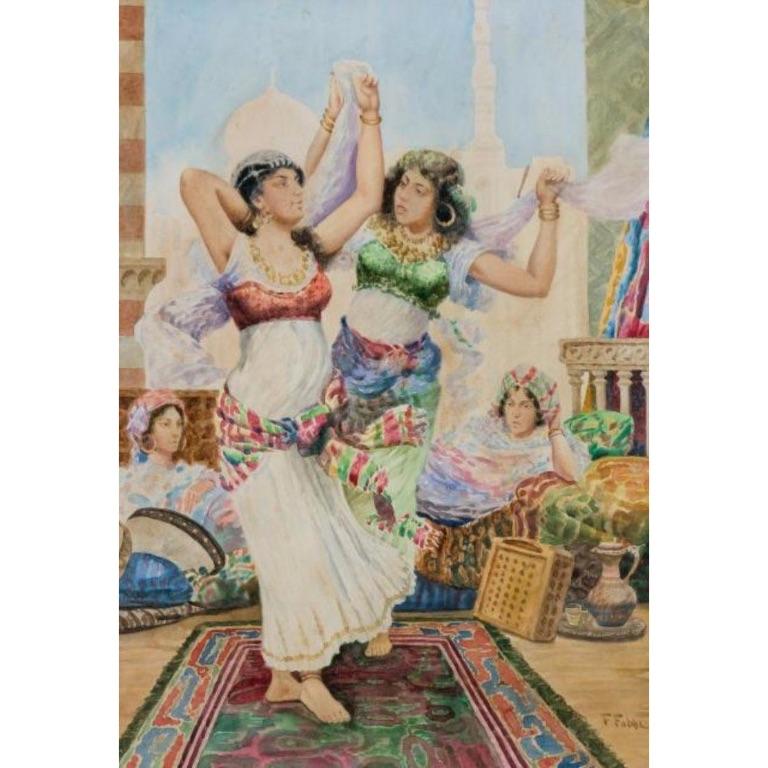 Fabio Fabbi ‘Italian, 1861-1946’ Pair of Orientalist Watercolors 