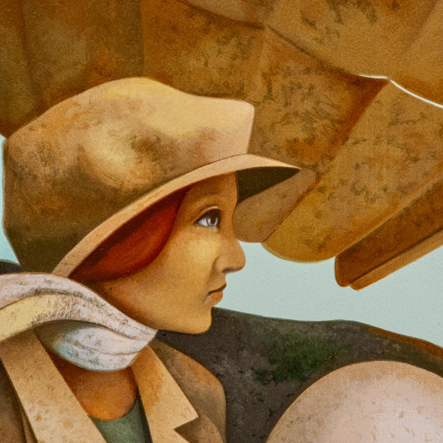 Moderne Grande sérigraphie encadrée Fabio Hurtado en édition limitée sur papier à bord de bateau en vente