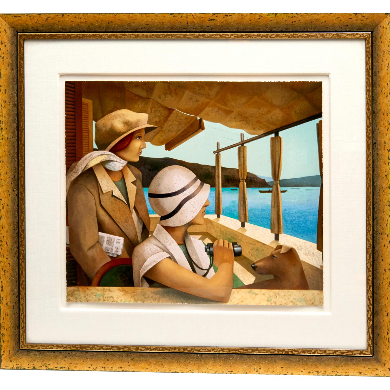Grande sérigraphie encadrée Fabio Hurtado en édition limitée sur papier à bord de bateau en vente 1