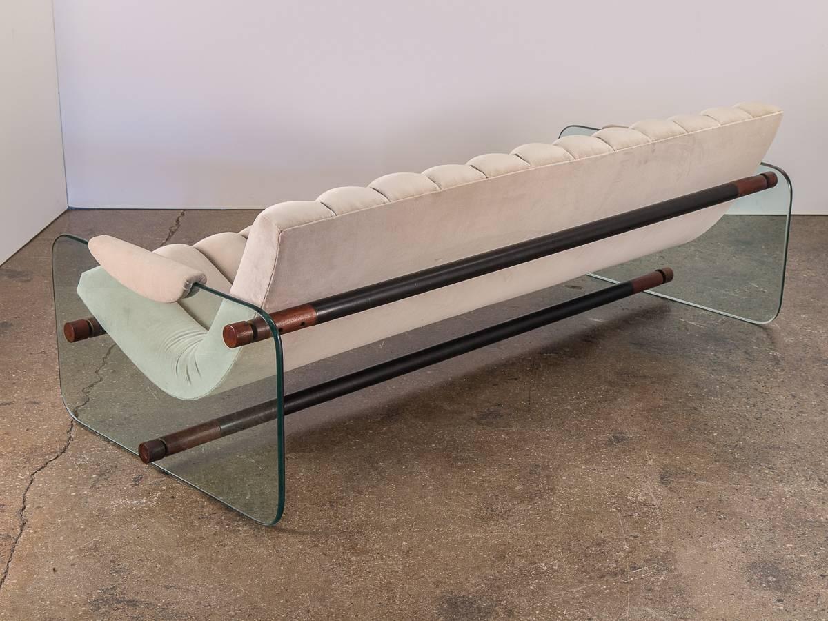 Carved Fabio Lenci Attributed Italian Space Age Sofa