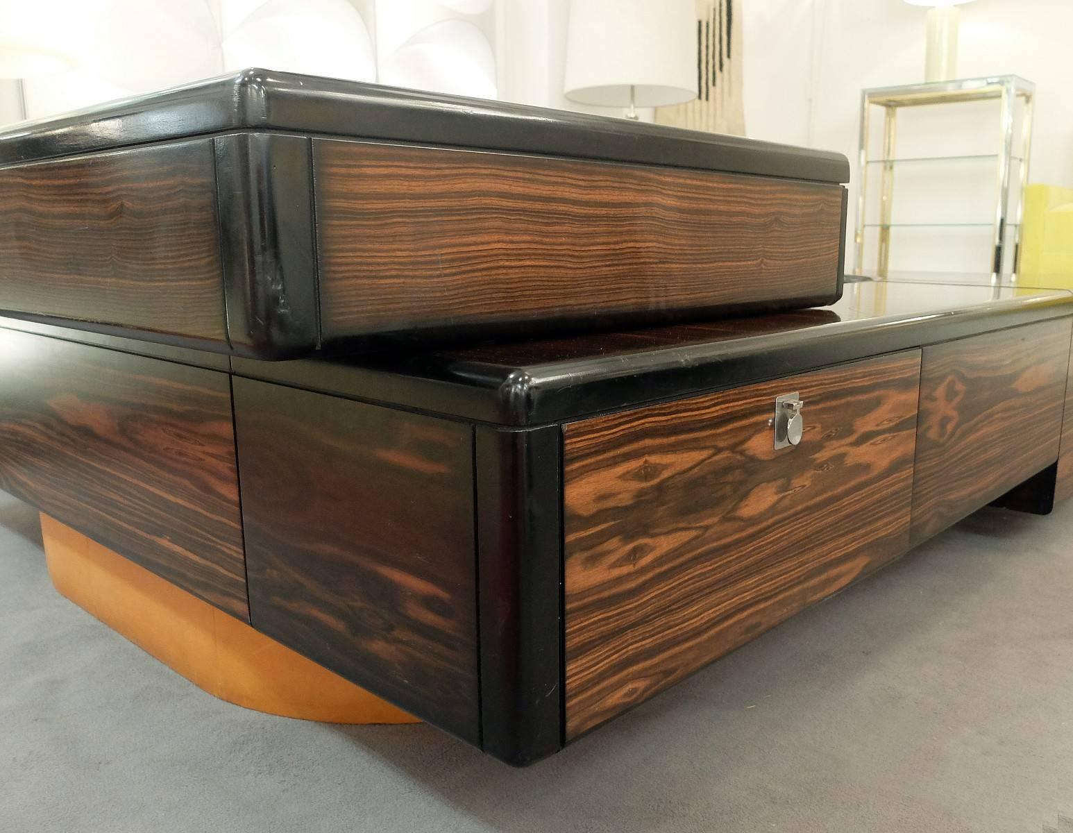 Fabio Lenci Executive Wood Desk for Bernini, 1970s 2