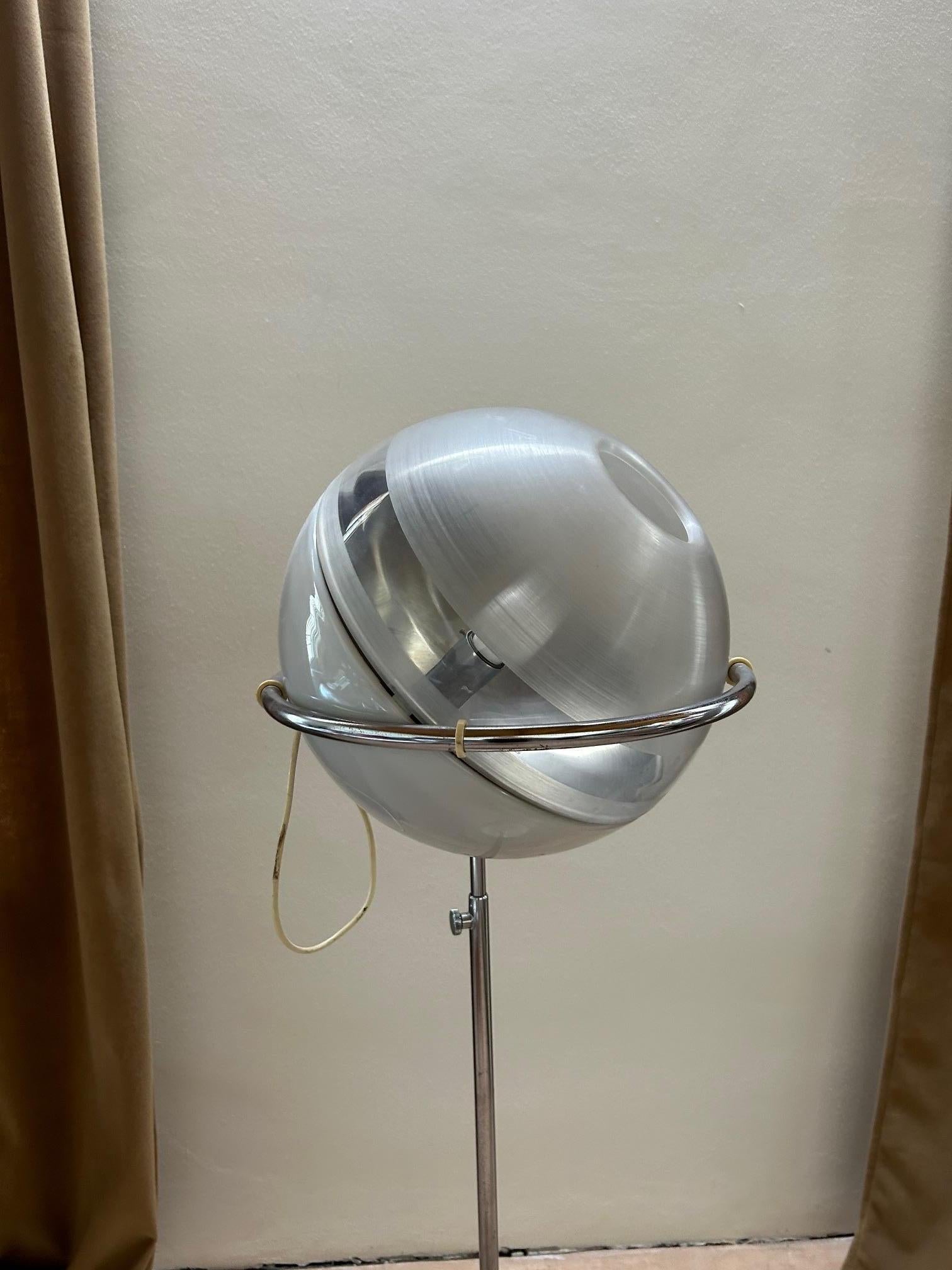 Aluminum Fabio Lenci Focus floor lamp for Harvey Guzzini, Italy, 1970s