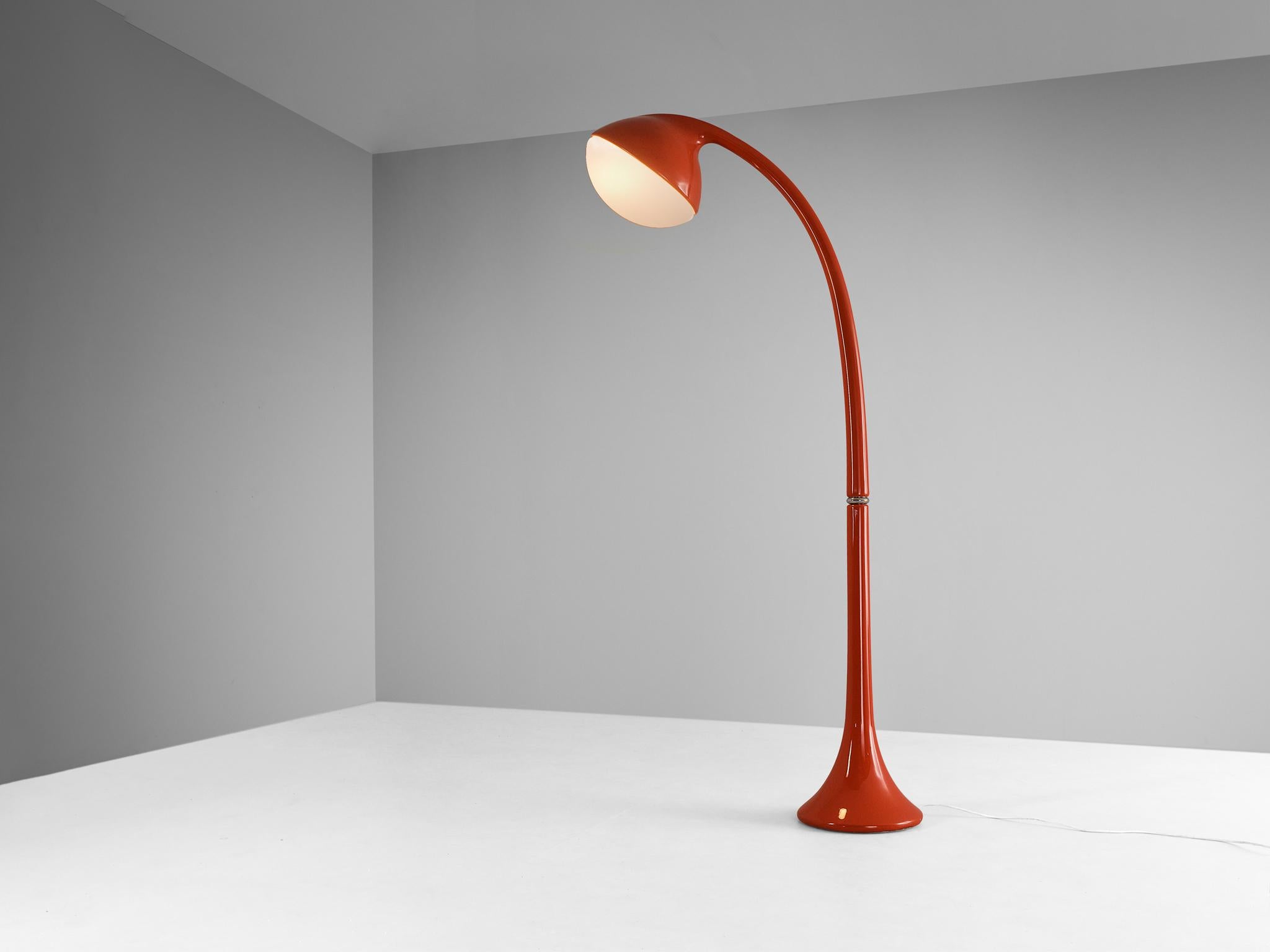 Italian Fabio Lenci for I Guzzini 'Lampione' Floor Lamp in Red  For Sale