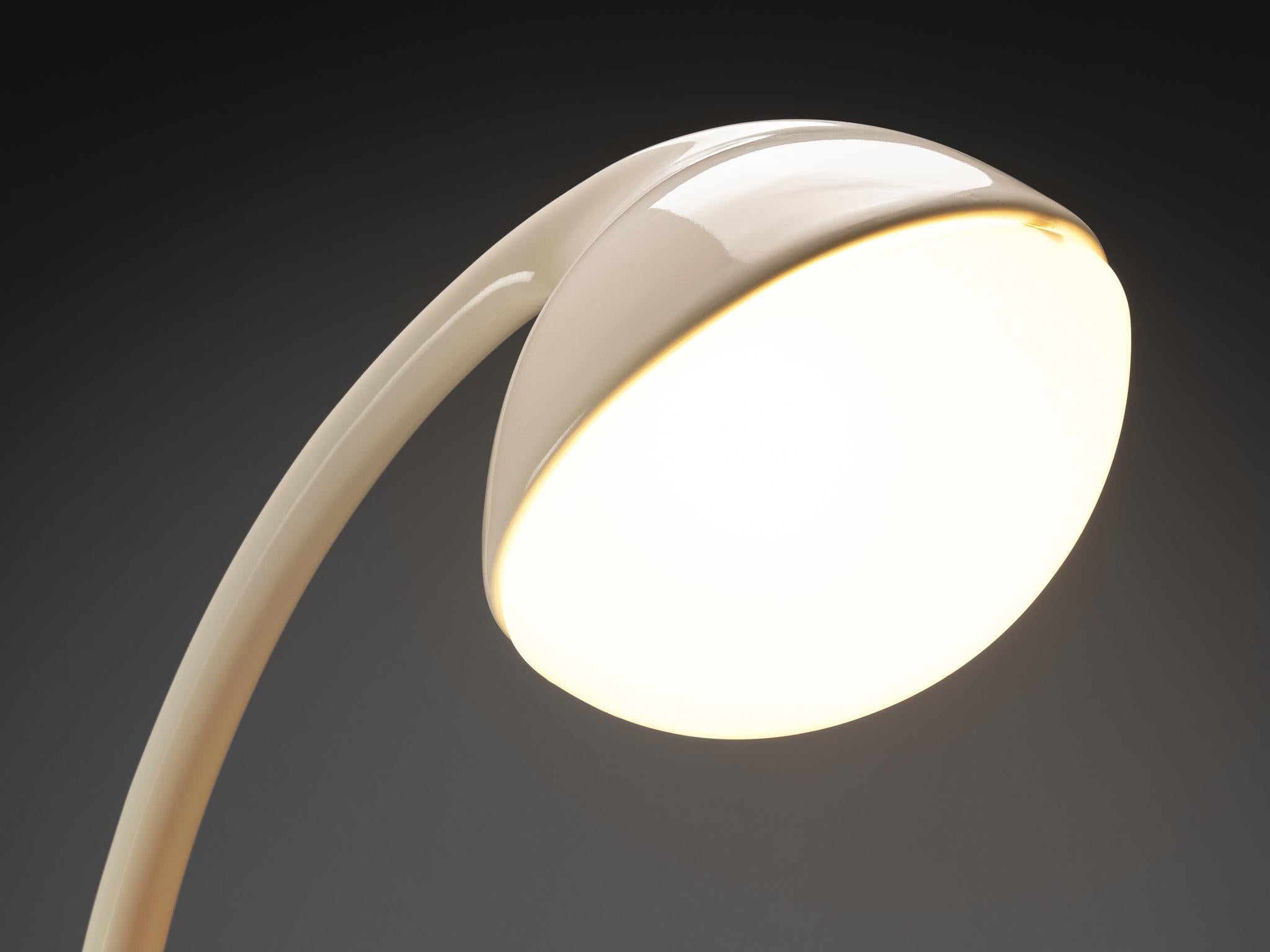 Chrome Fabio Lenci for I Guzzini 'Lampione' Floor Lamp in White  For Sale