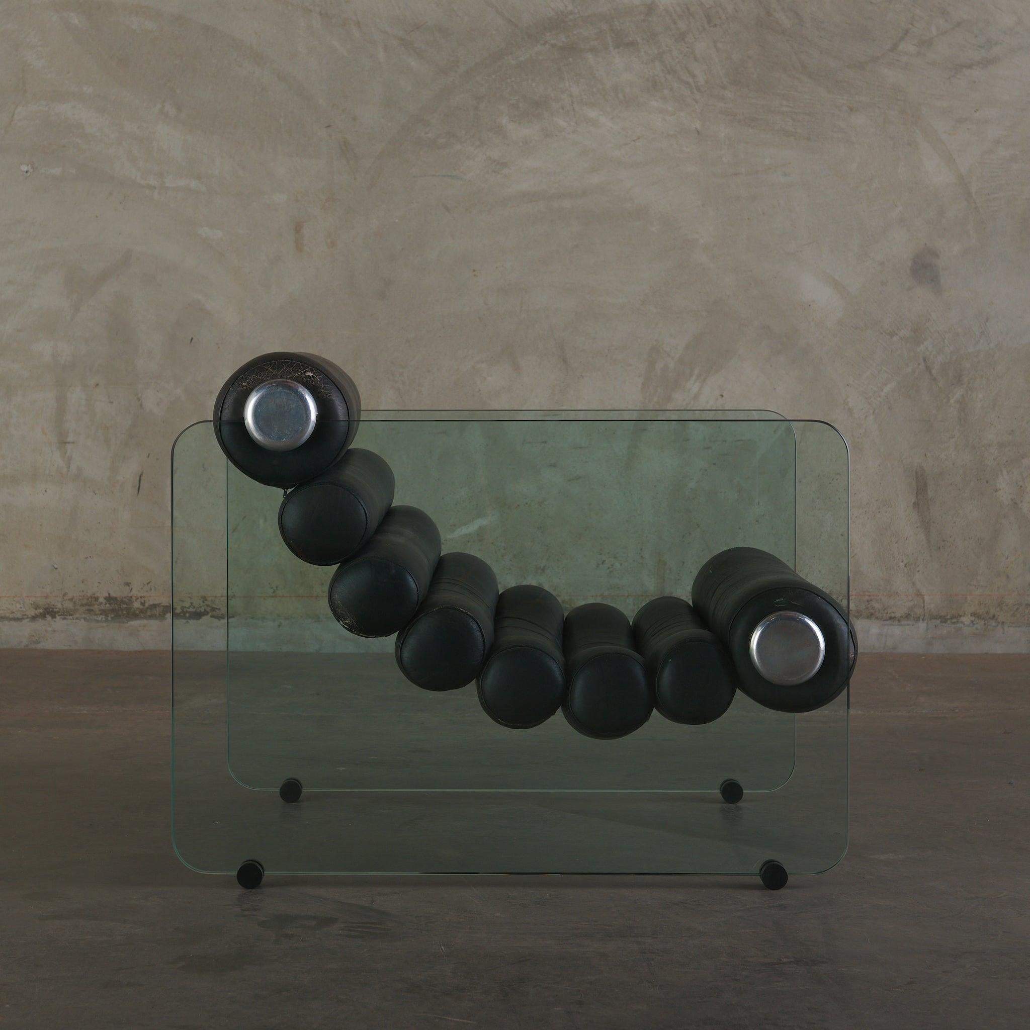 Aluminum Fabio Lenci Hyaline Armchair For Sale