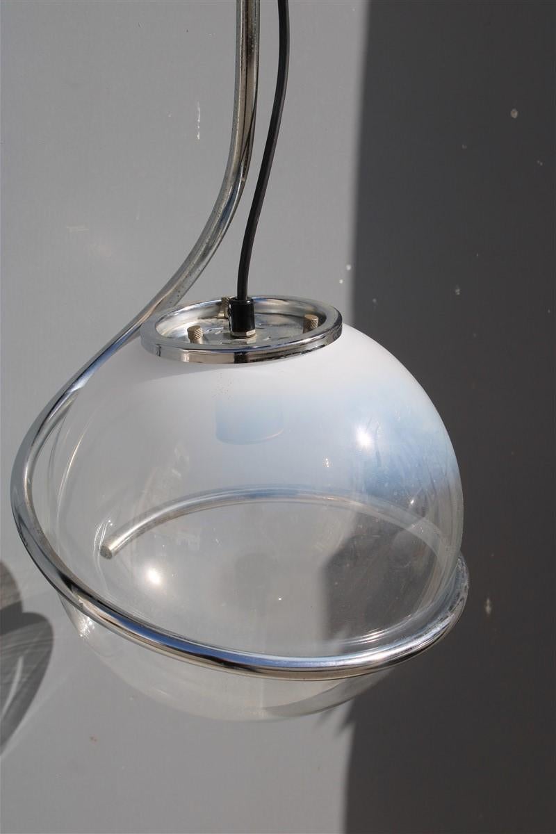 Mid-Century Modern Fabio Lenci Italian Chandelier Pop Art Ball Murano Glass, 1970s For Sale