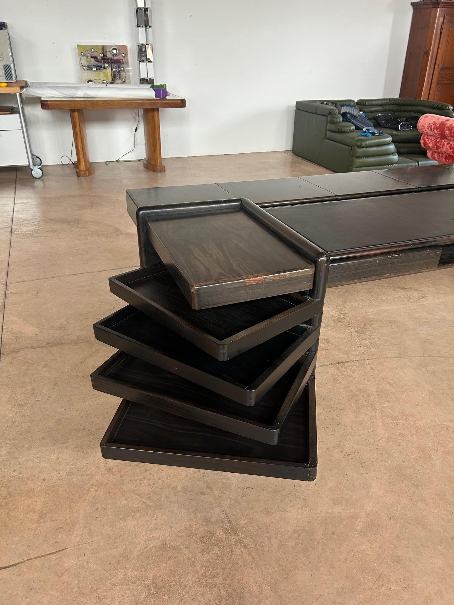 Escritorio ejecutivo monumental Fabio Lenci para Bernini, Italia, 1973 en venta 7