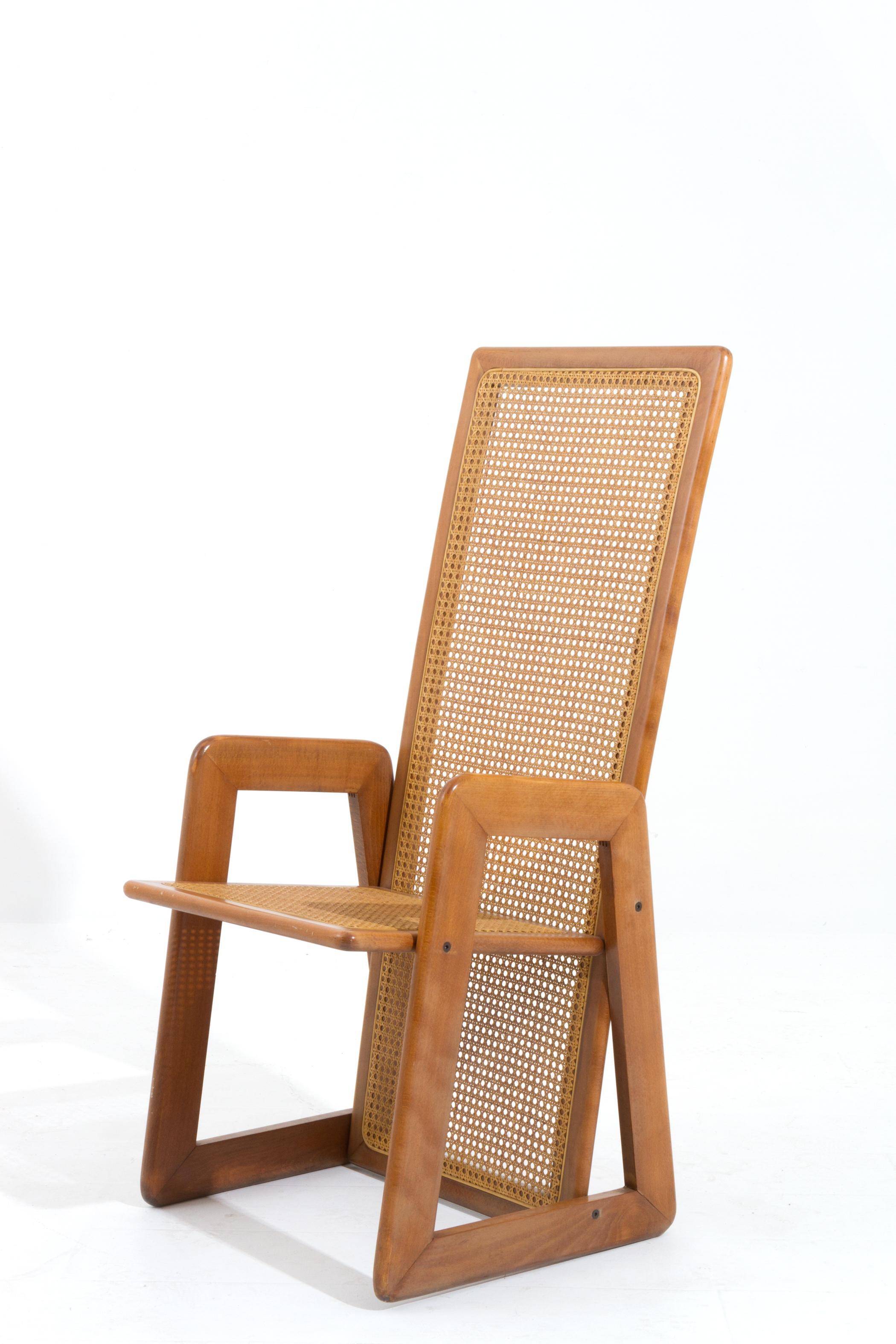 Fabio Lenci set of 6 chairs In Excellent Condition For Sale In Los Angeles, CA