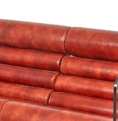 FABIO LENCI - sofá y sillón modulables en cuero y cristal.