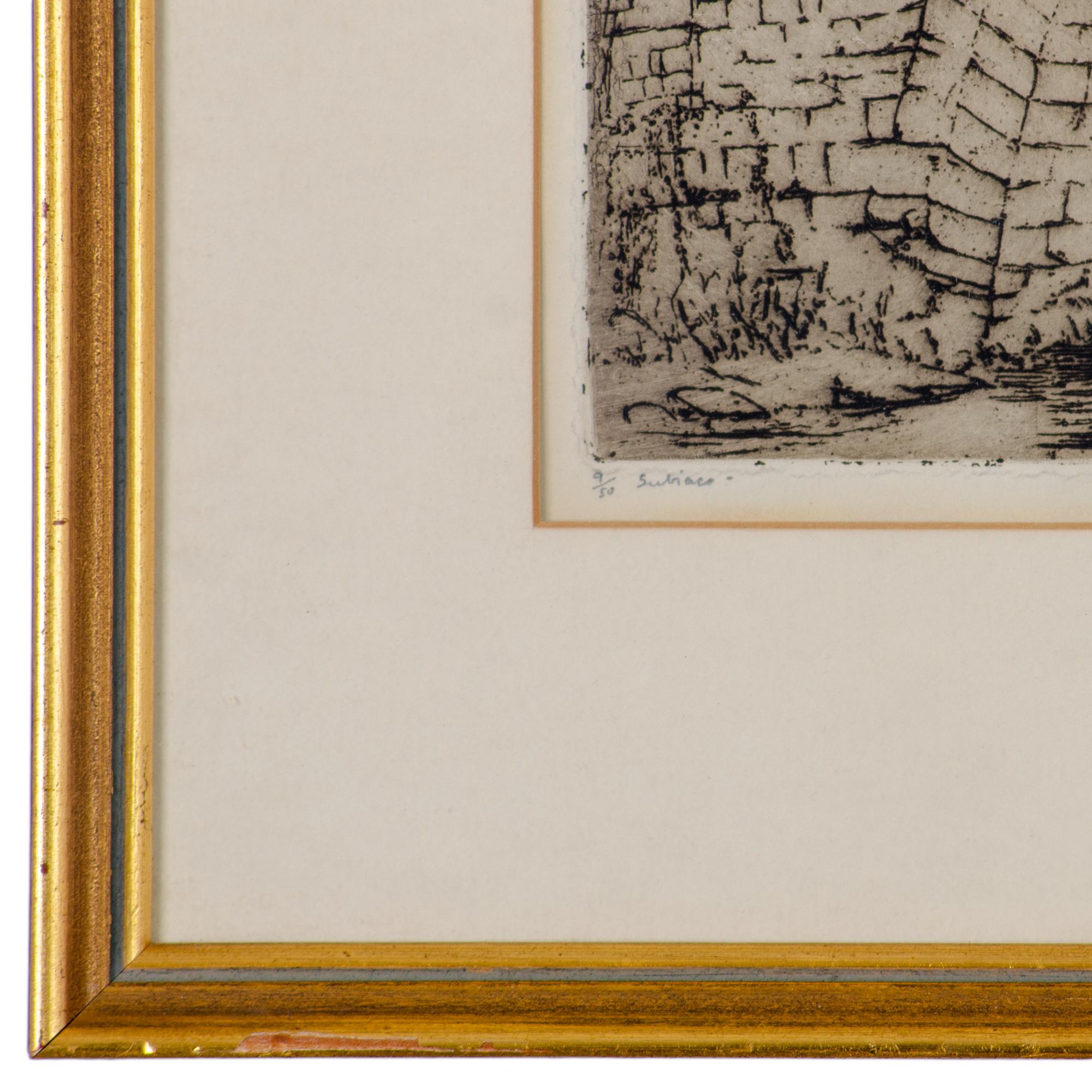 Fabio Mauroner – Subiaco-Radierung, 1922 (Frühes 20. Jahrhundert) im Angebot