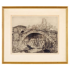 Fabio Mauroner - Gravure à l'eau-forte de Subiaco, 1922