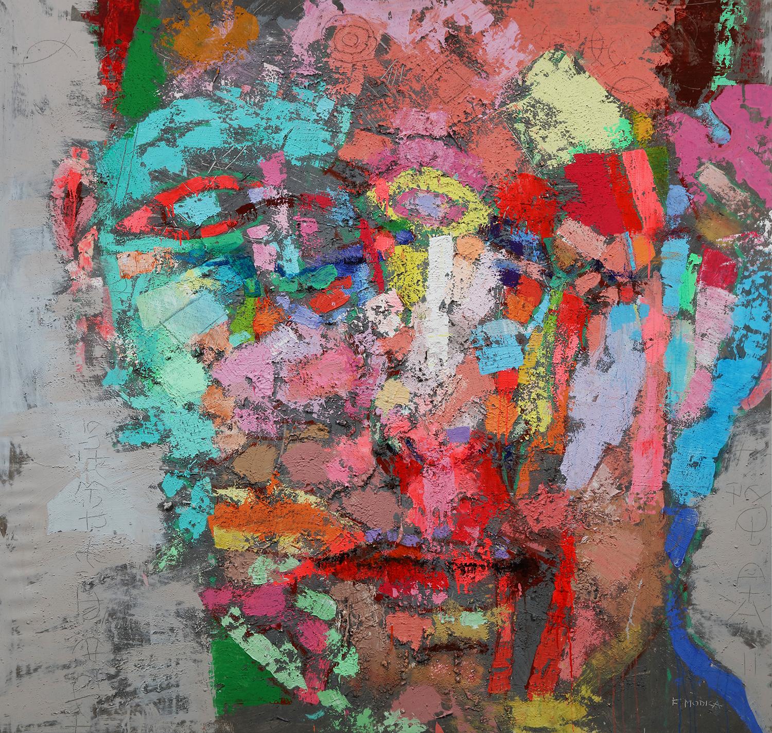 Fabio Modica Abstract Painting - Prisoner of Matter LIV