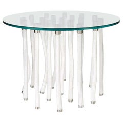 Fabio Novembre Table console Org Noyau en acier et extérieur en corde blanche pour Cappellini