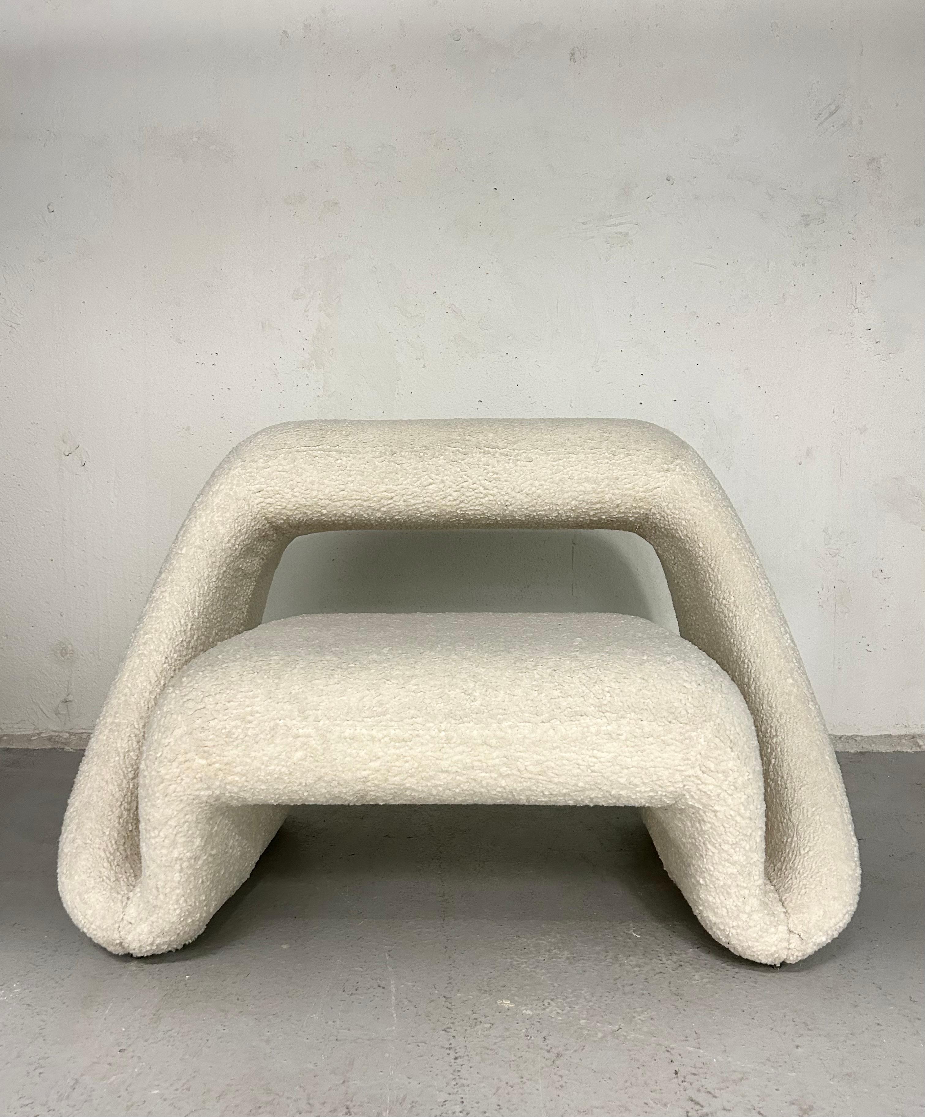 Italian Fabio Septembre Air Chair in Boucle For Sale