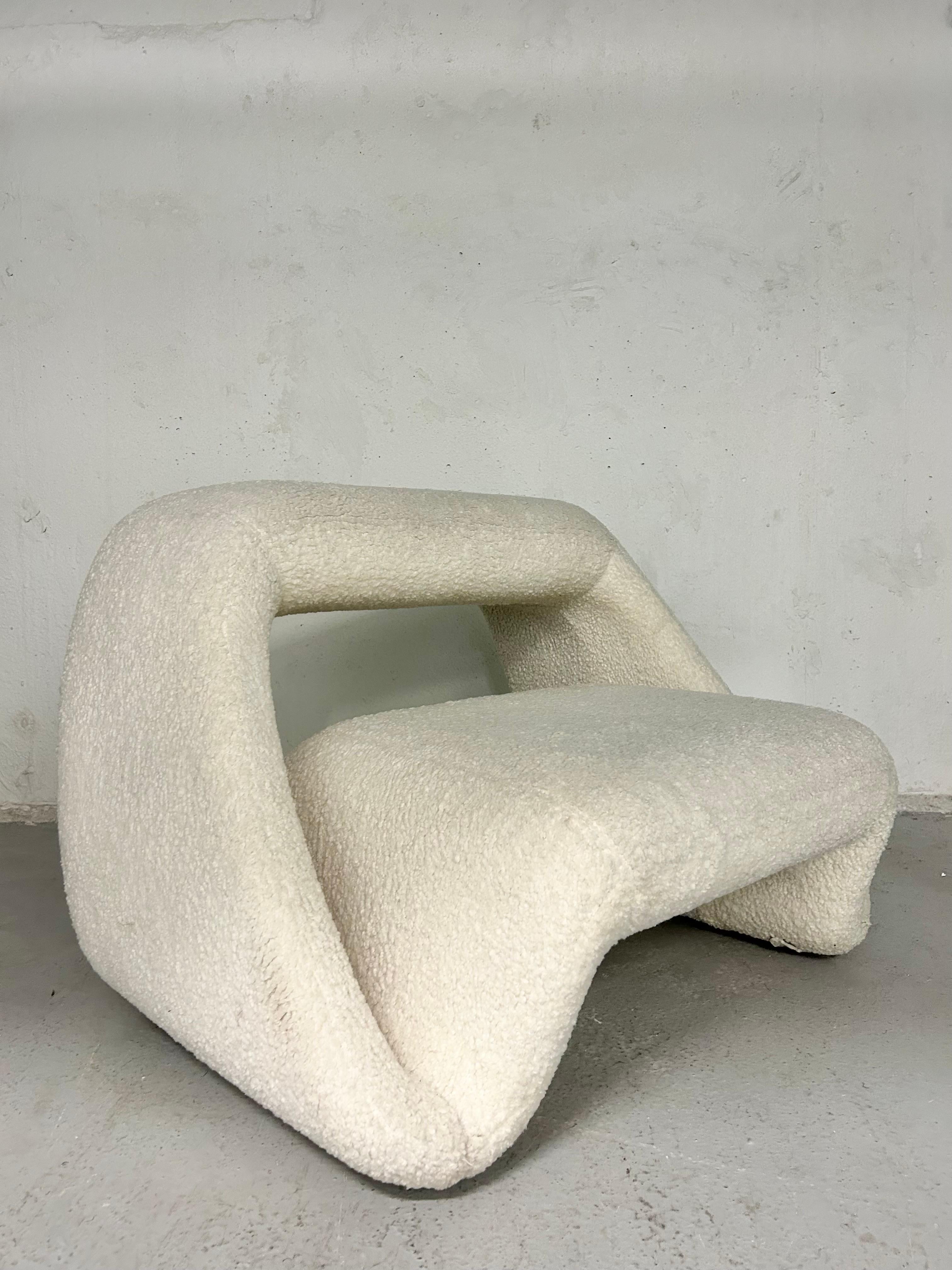 Fabio Septembre Air Chair in Boucle In Good Condition In Brooklyn, NY