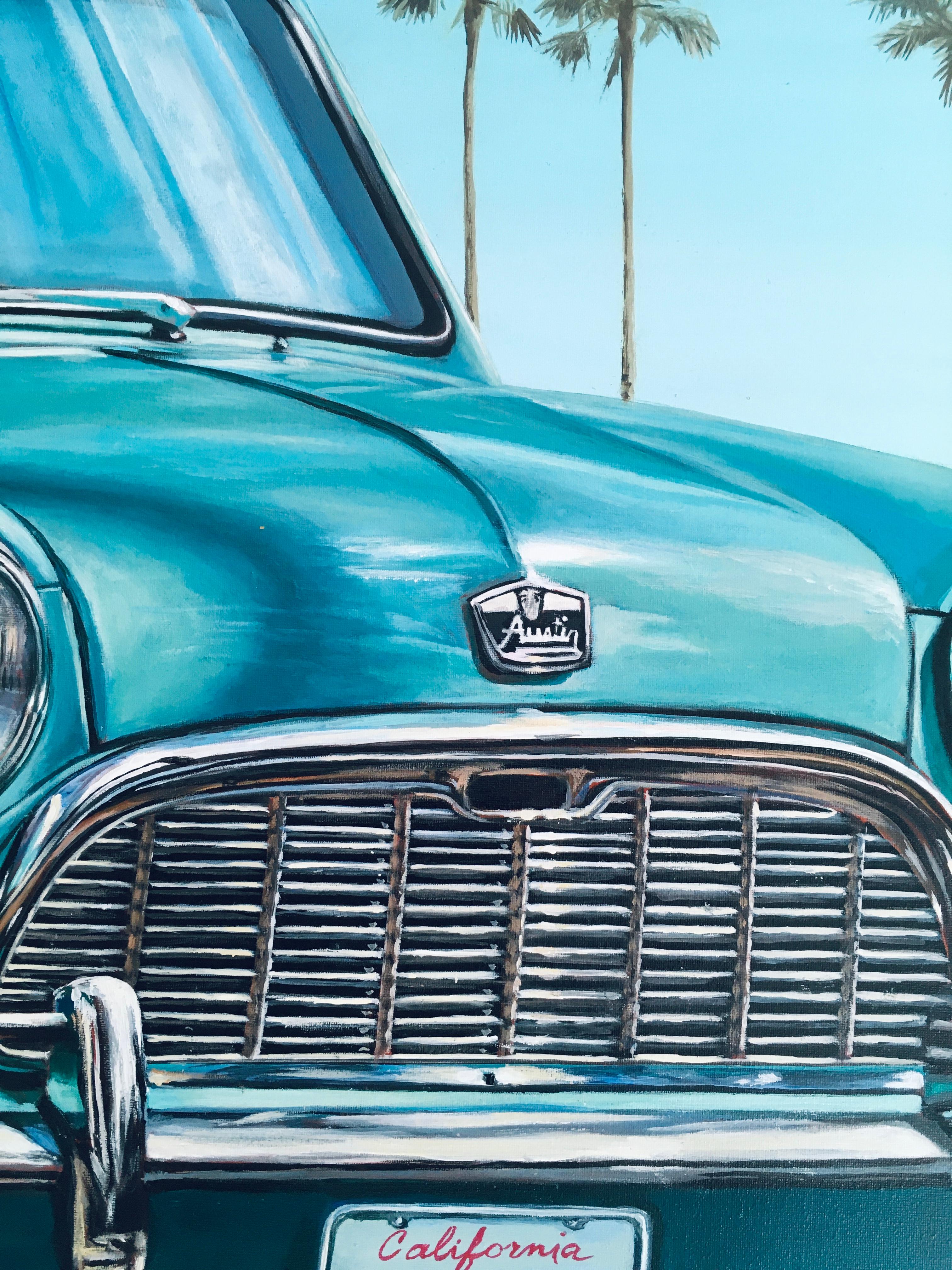 I miei mini dipinti di nature morte realistiche originali-opere d'arte-contemporanea - Still-Life Painting Blu di Fabriano