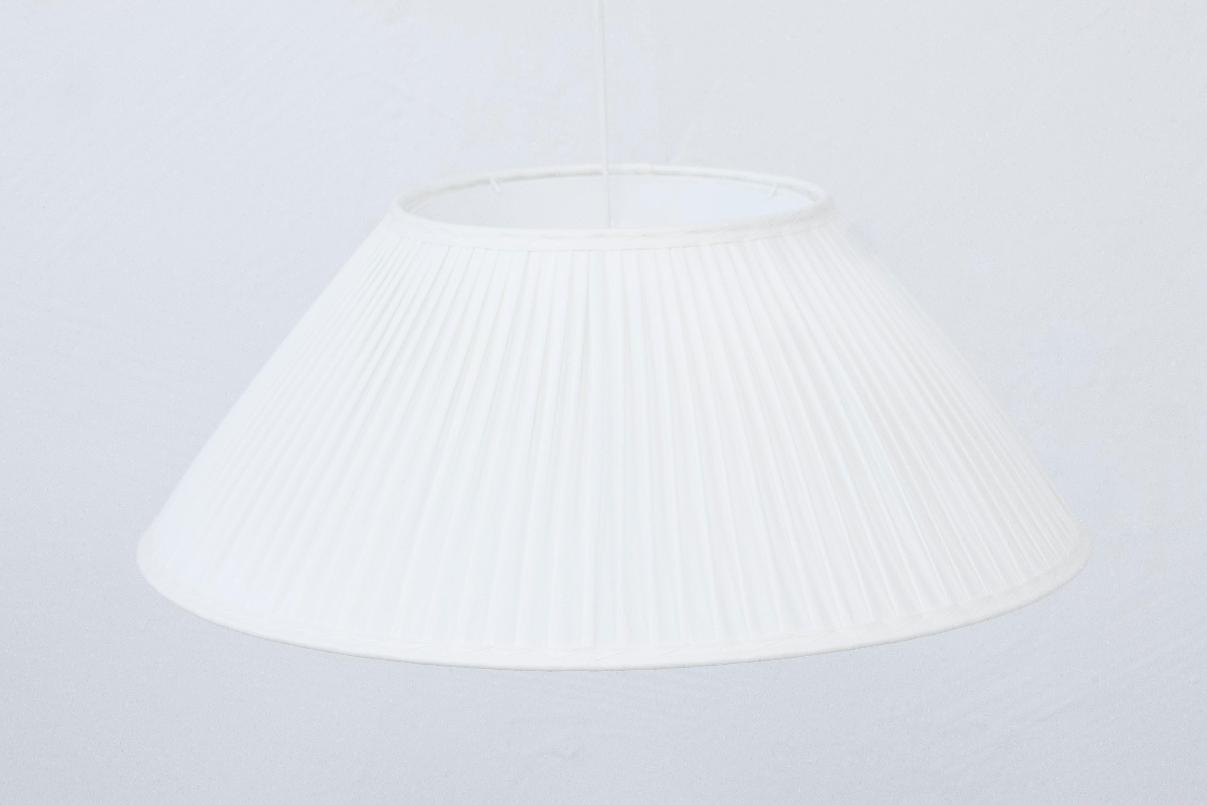 Fabric and Glass Ceiling Lamp by Harald Notini, Sweden, Böhlmarks 4