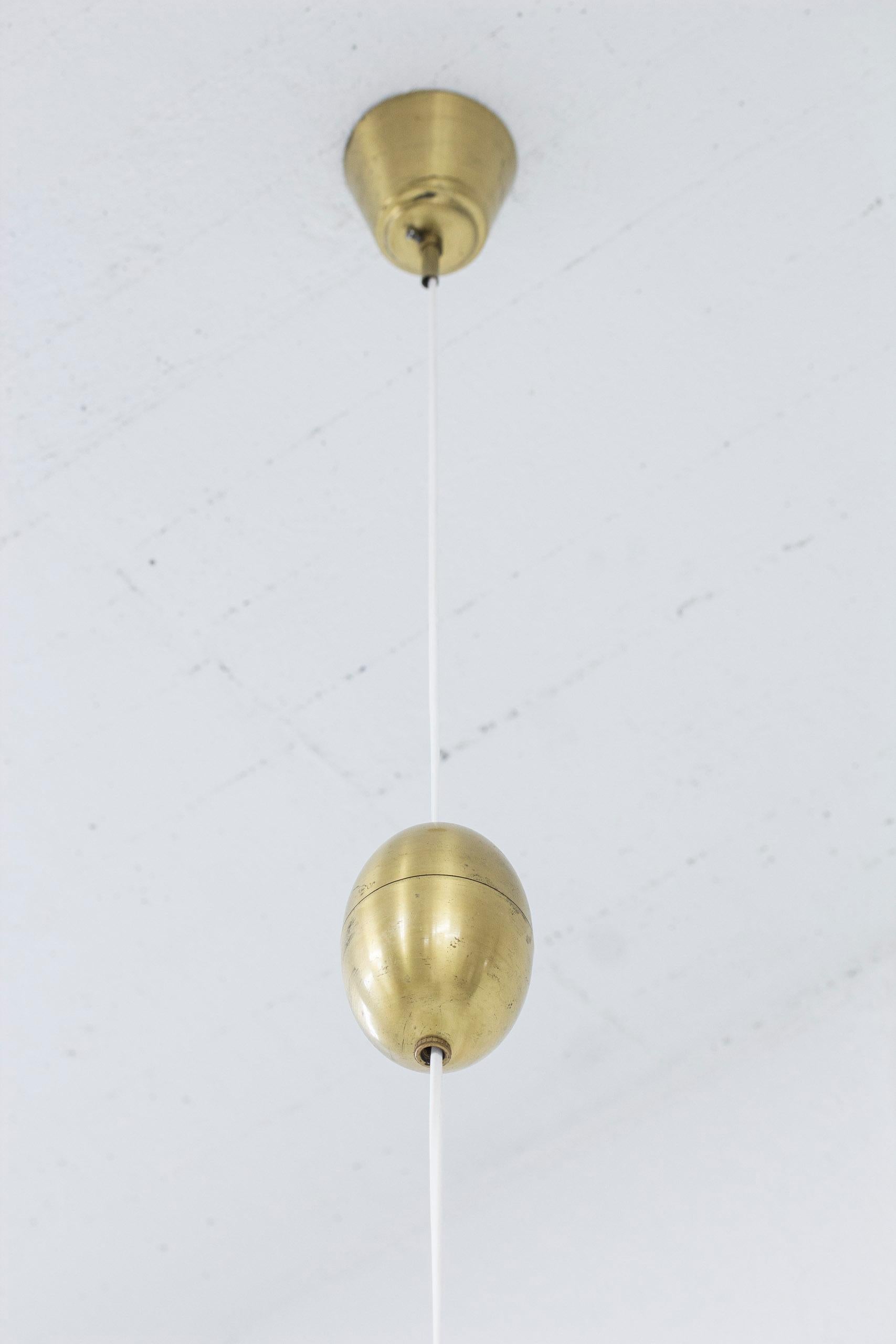 Fabric and Glass Ceiling Lamp by Harald Notini, Sweden, Böhlmarks 5