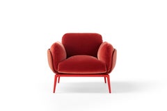 Fabric and Leather Brooklyn Armchair by Amura Lab