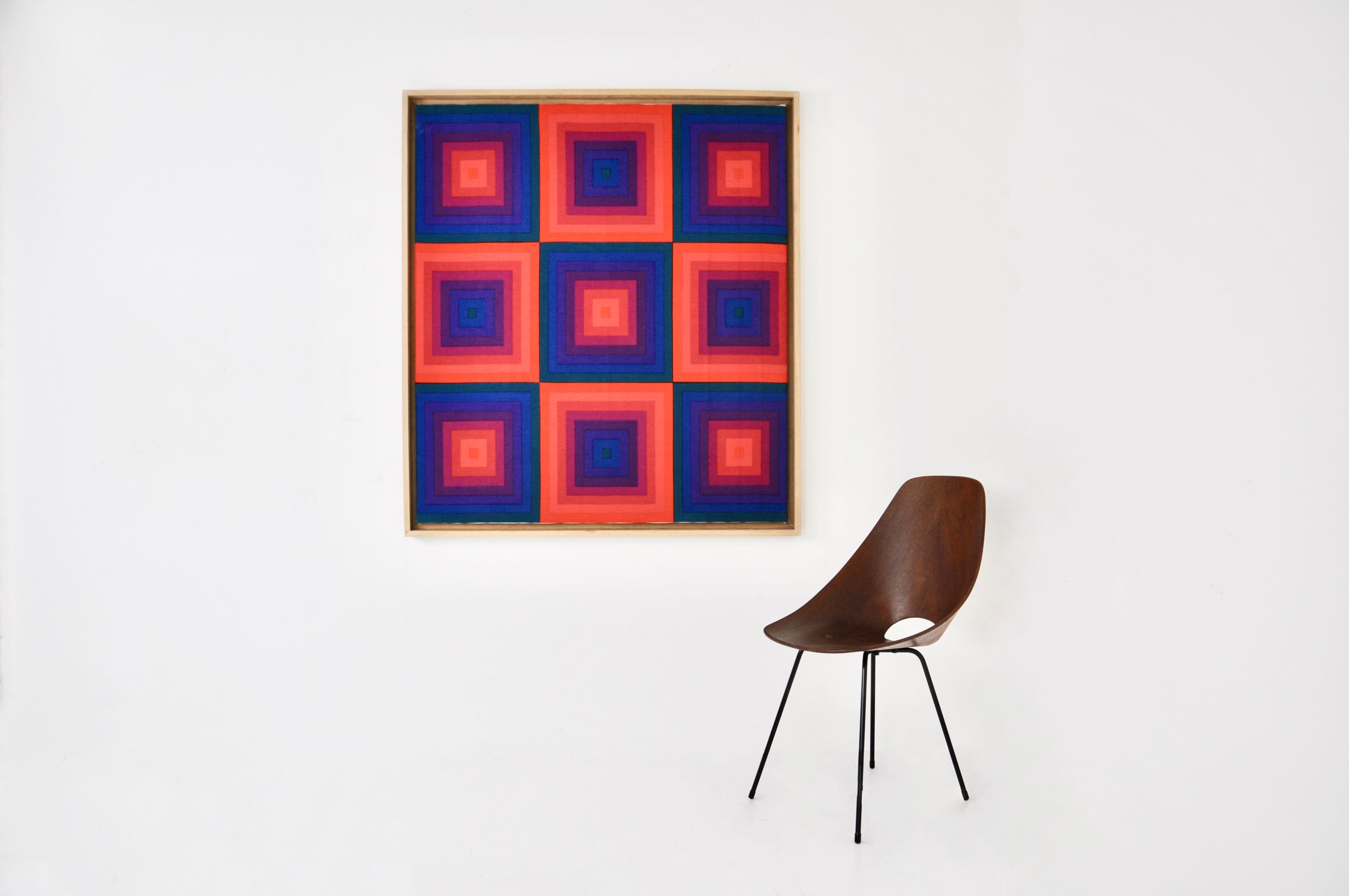 Fabric Board by Verner Panton for Mira, 1970s In Good Condition In Lasne, BE