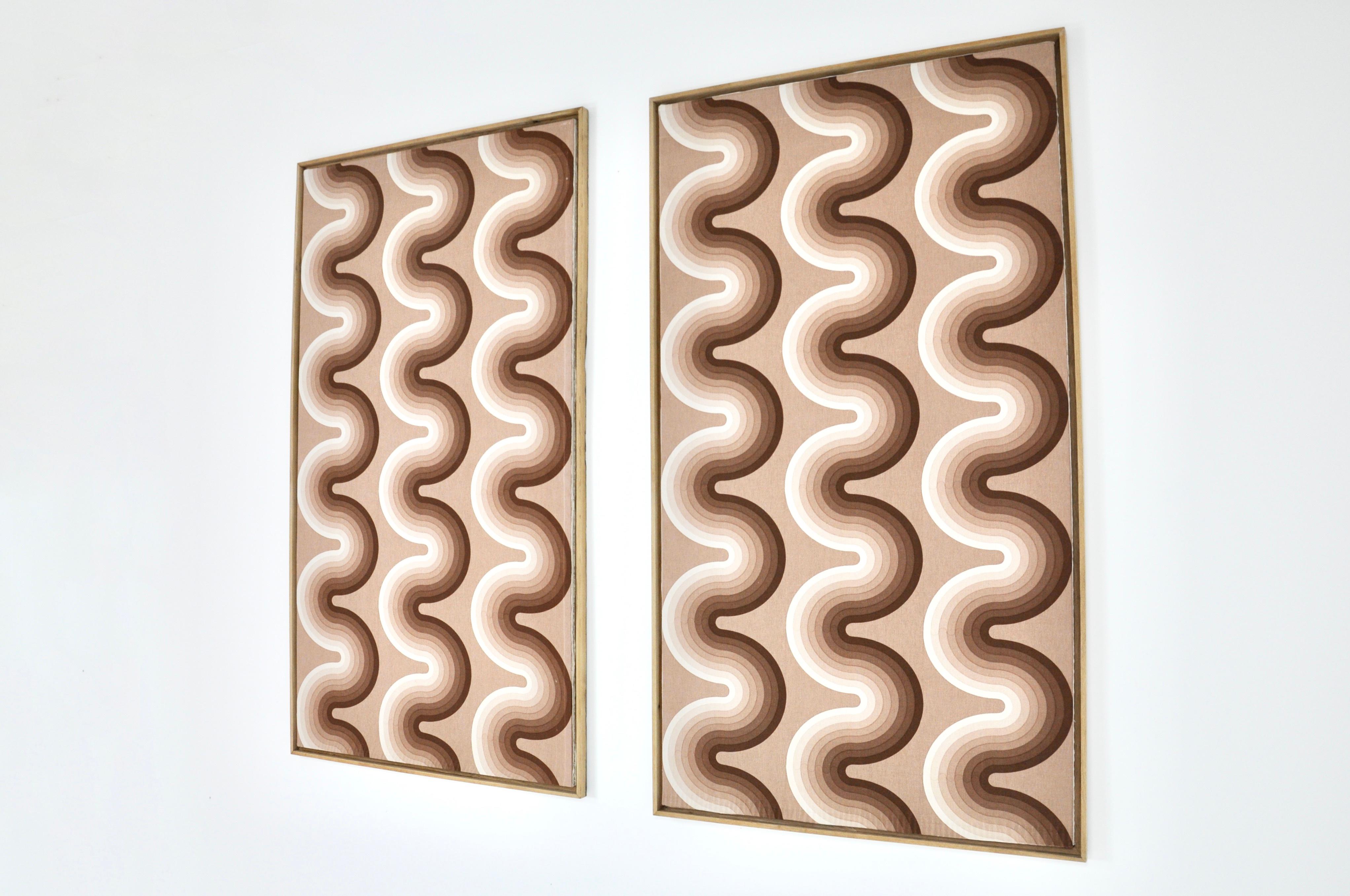 Stoffbretter von Verner Panton für Mira Spectrum, 2er-Set, 1970er-Jahre (Space Age) im Angebot
