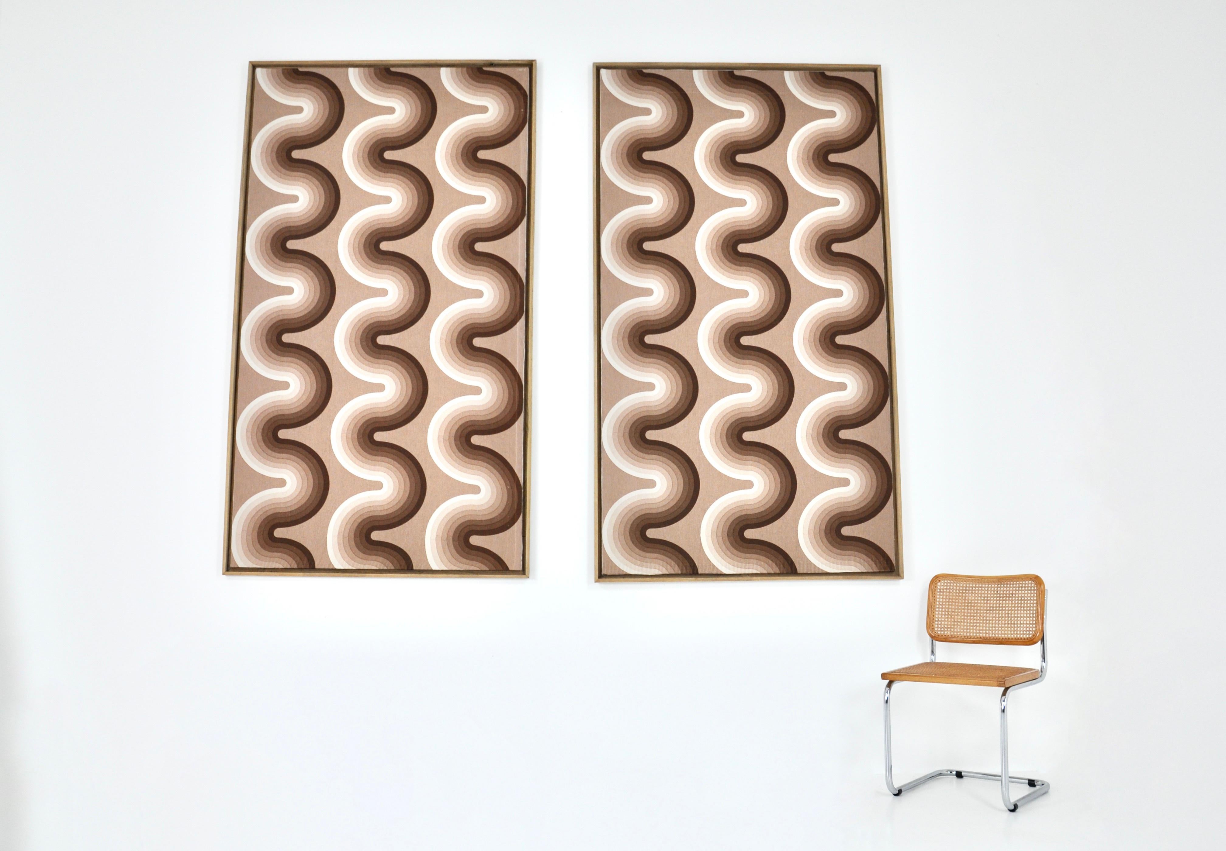 Stoffbretter von Verner Panton für Mira Spectrum, 2er-Set, 1970er-Jahre im Zustand „Gut“ im Angebot in bruxelles, BE